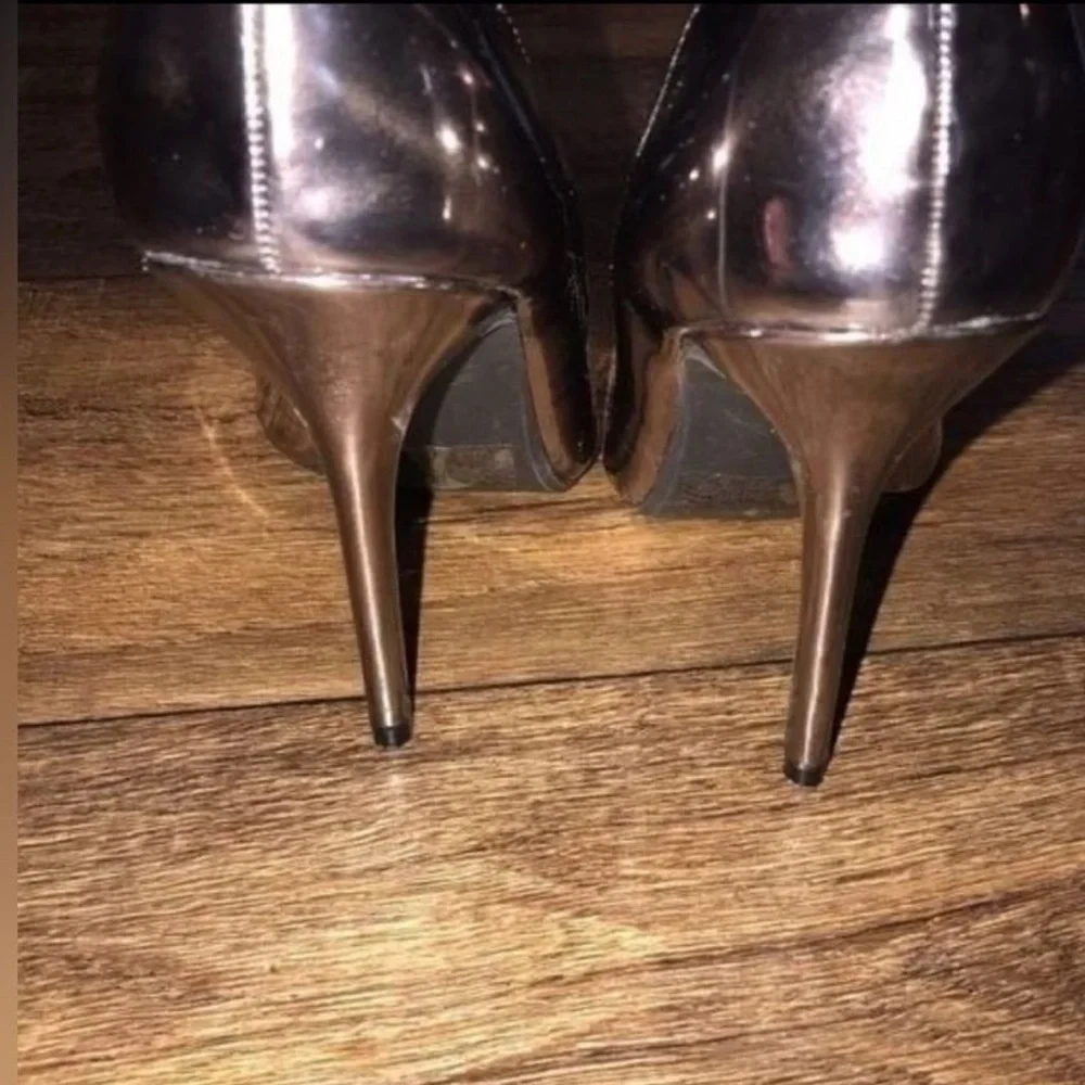 Wild Diva Metallic Silver Heels
